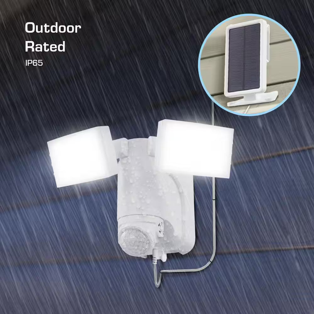 Defiant 180 Degree White Solar Motion Activated LED Flood Light 17000216