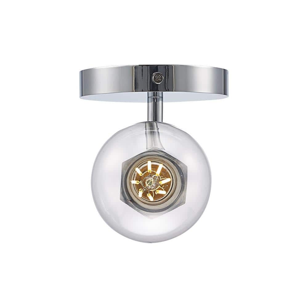 Bel Air Lighting Placerville 4.5 in. 1-Light Polished Chrome Bathroom Wall Light