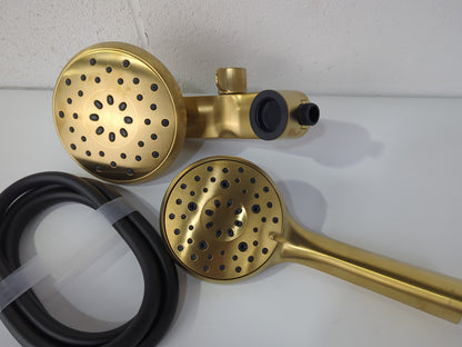 Claro Dual Fixed and Handheld Shower Head Vibrant Brushed Moderne Brass *SCUFFS*