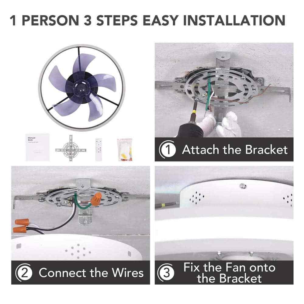 ANTOINE 20 in. LED White Ceiling Fan w/ Light App Remote and Dimmable Lighting