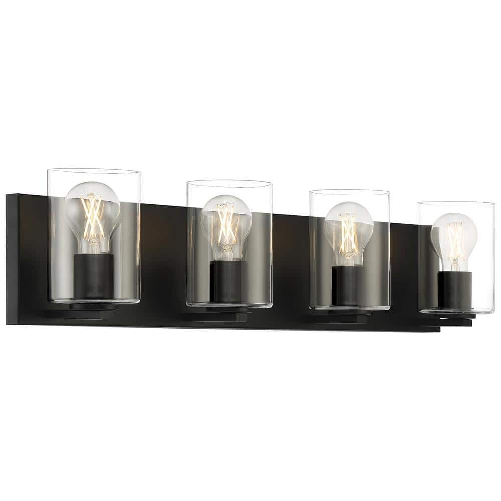 Access Lighting 22 in. 3-Light Matte Black LED Bathroom Vanity Light