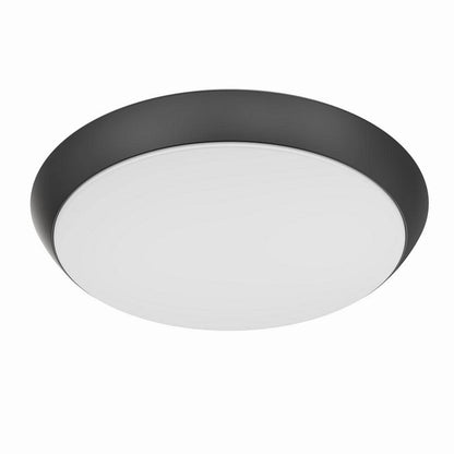 Commercial Electric 11 in. Black LED Dimmable CCT Flush Mount Ceiling Light