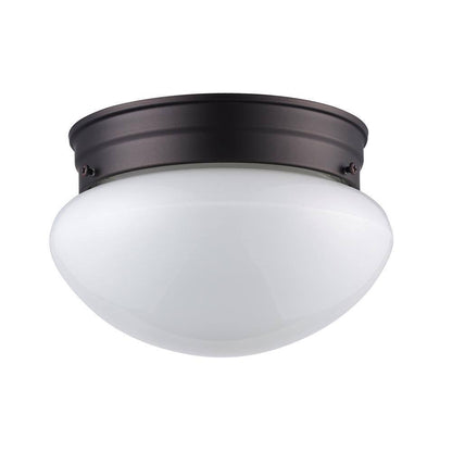 Bel Air Lighting Dash 8 in.Flush Mount Ceiling Light Fixture w/ Opal Glass