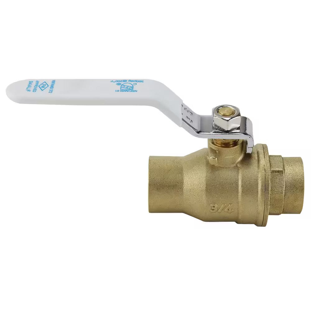 Apollo 3/4 in. Lead Free Brass SWT x SWT Ball Valve 94ALF20401A