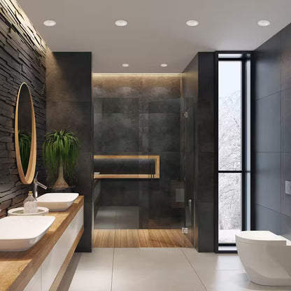 Commercial Electric Ultra Baffle Integrated LED 6 in Round Adj Color Temp, White