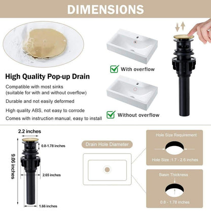 AKLFGN 8 in. Widespread 2-Handle High Arc Bathroom Faucet Drain Kit Brushed Gold