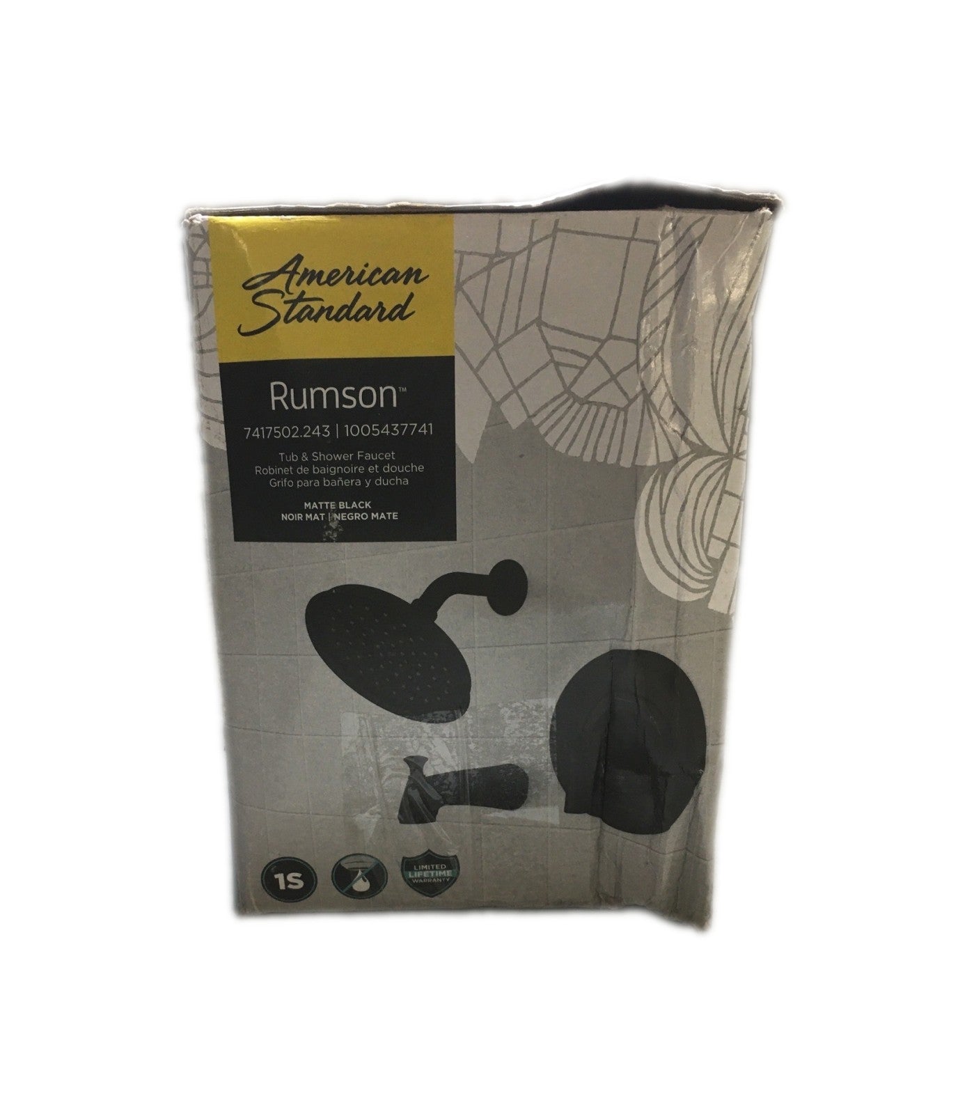 American Standard Rumson Tub and Shower Faucet  in Matte Black Valve Included