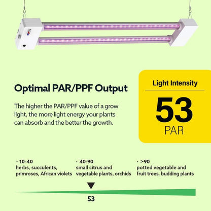 2 ft. 32-Watt White LED 3 Adjustable Spectrum Linkable Plant Grow Light