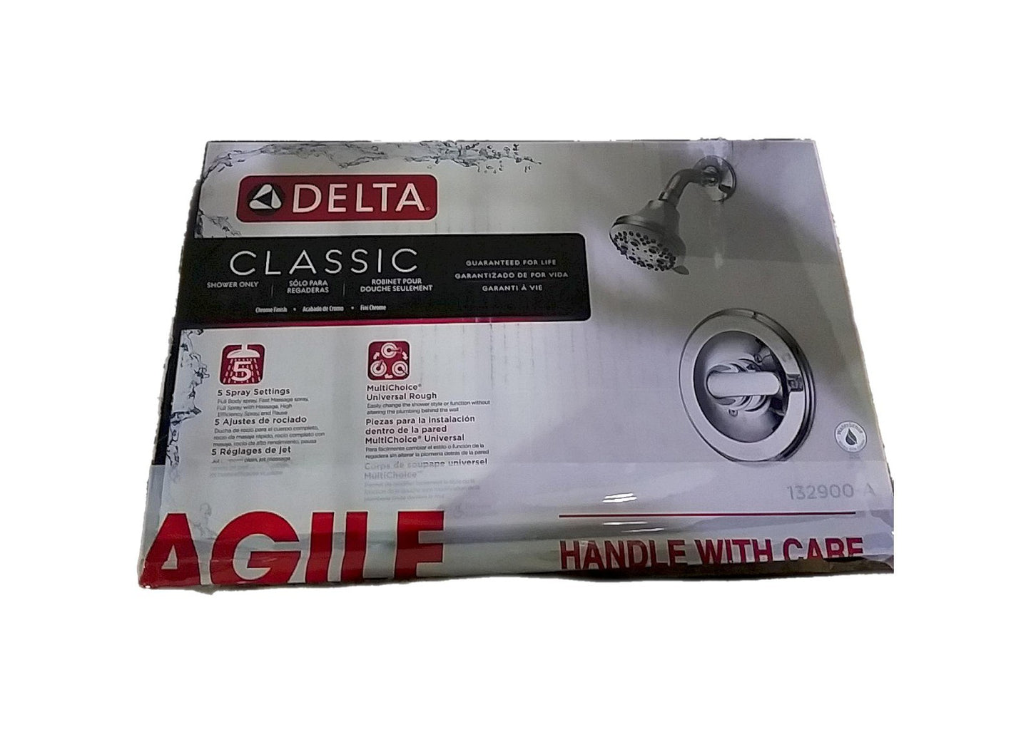 Delta Classic Single-Handle 5-Spray Shower Faucet in Chrome, Valve Included