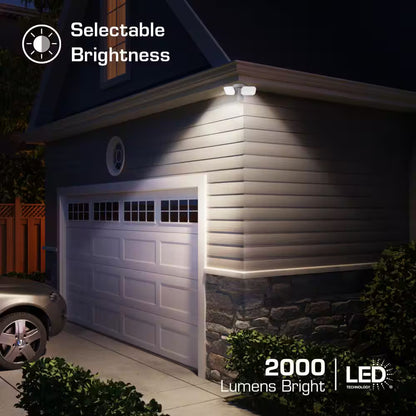 Defiant Maxdetect 240° Motion Sensor Smart Wired Outdoor 2-Head LED Flood Light