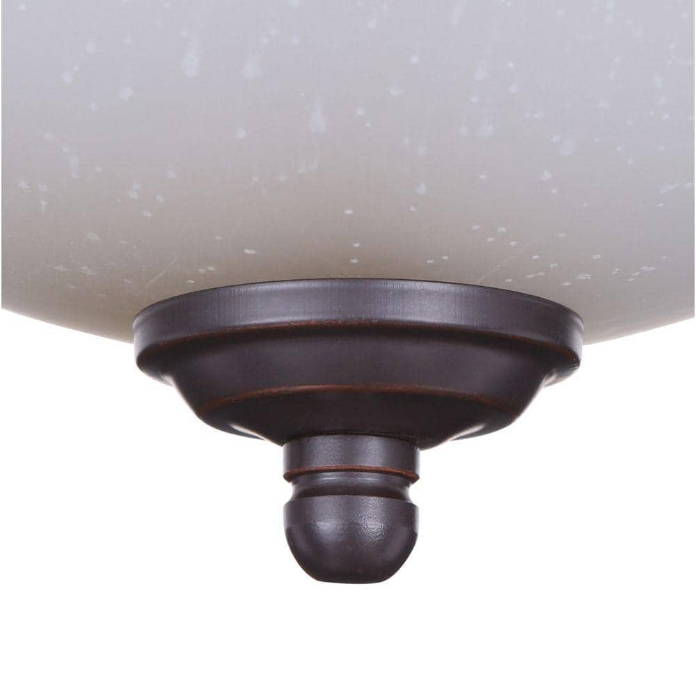 11 in. 1-Light Oil Rubbed Bronze Flush Mount 2-PACK