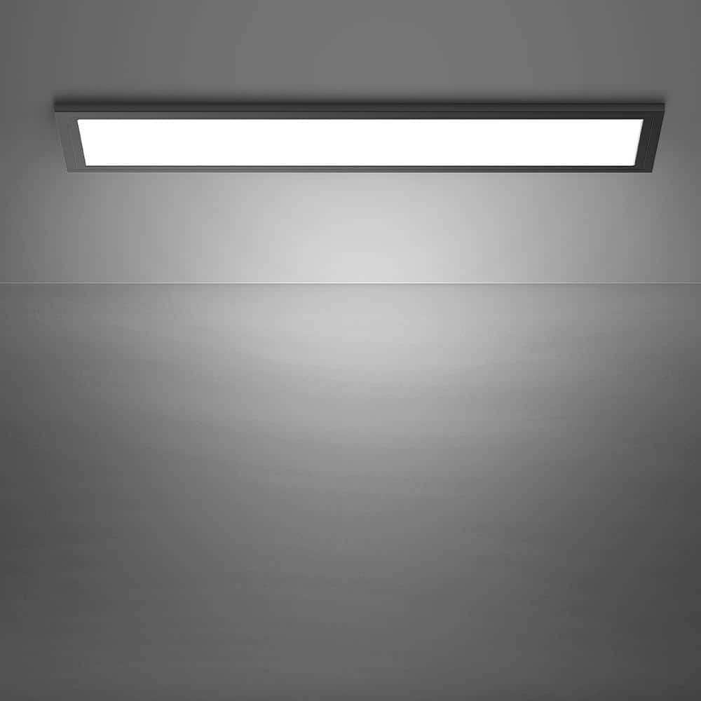 *2 PACK* CE 1x4 ft. 4000 Lumens Matte Black LED Flat Panel Ceiling Lights 5CCT