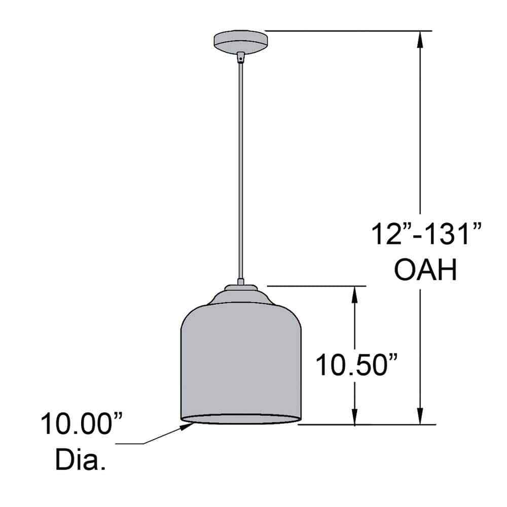 Access Lighting Nostalgia 10.5 in. H 1-Light Matte Black Pendant 23778-MBL/MGL