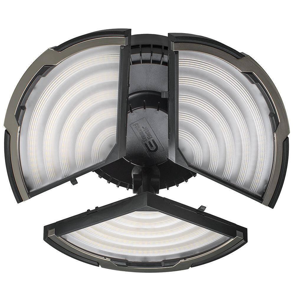 Commercial Electric Flush Mount Ceiling Light 10" LED Output 4000 Lumens Black