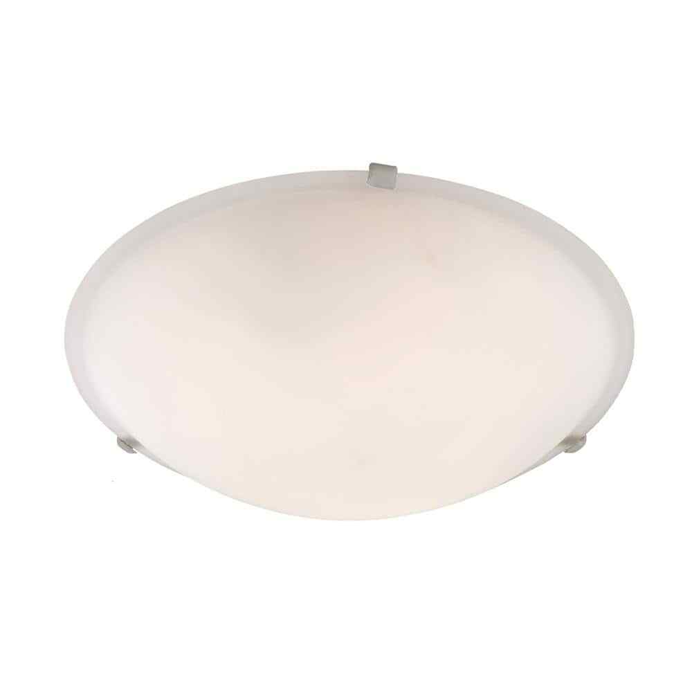 Bel Air Lighting Cullen Brushed Nickel Flush Mount Ceiling Light w/ Glass Shade