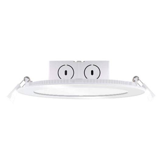Bulbrite 6" Canless 3000K 65W Equiv White Flat LED Recessed Downlight, J-Box 