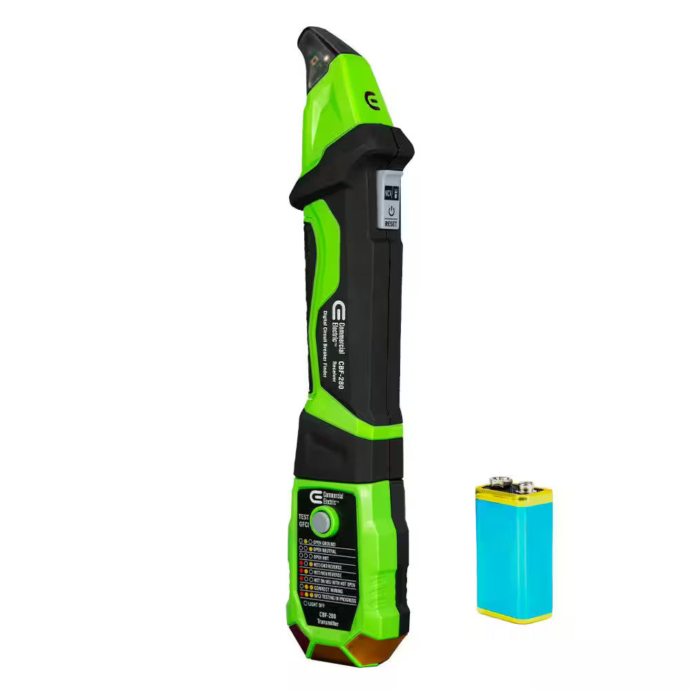 Commercial Electric Digital Circuit Breaker Finder with GFCI Outlet Tester