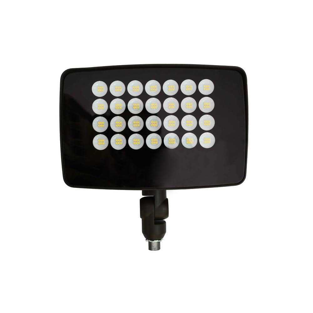 Commercial Electric 950W Equivalent LED Bronze Flood Light Dusk-to-Dawn