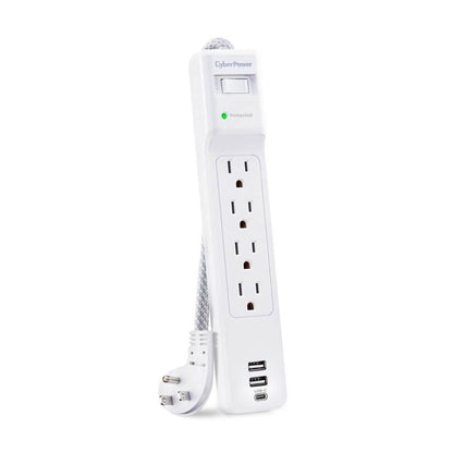 CyberPower 5 ft. 2 USB-A 1 USB-C 1500J 4-Outlet Surge Protector