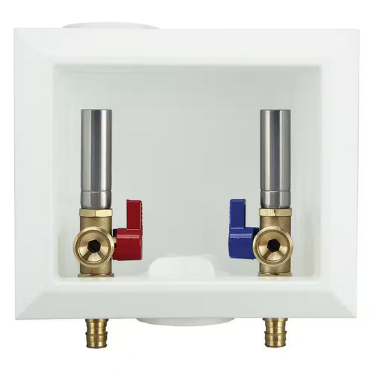 Apollo 1/2" Brass PEX-A Barb x 3/4" Male Hose Thread Washing Machine Outlet Box