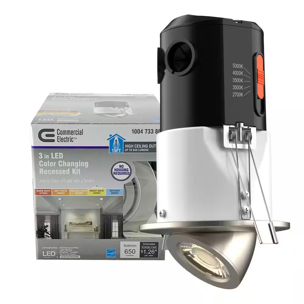 Commercial Electric Premium Downlight 3" Recessed Integrated LED Gimbal Kit