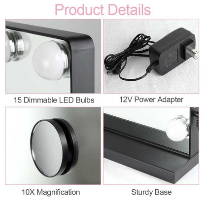Depuley 23in Vanity Mirror w/ Lights Lighted Makeup Mirror w/ Smart Touch Switch