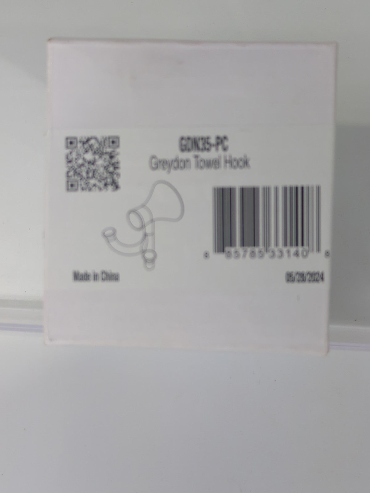 Delta Greydon J-Hook Wall Mounted Double Robe/Towel Hook in Polished Chrome