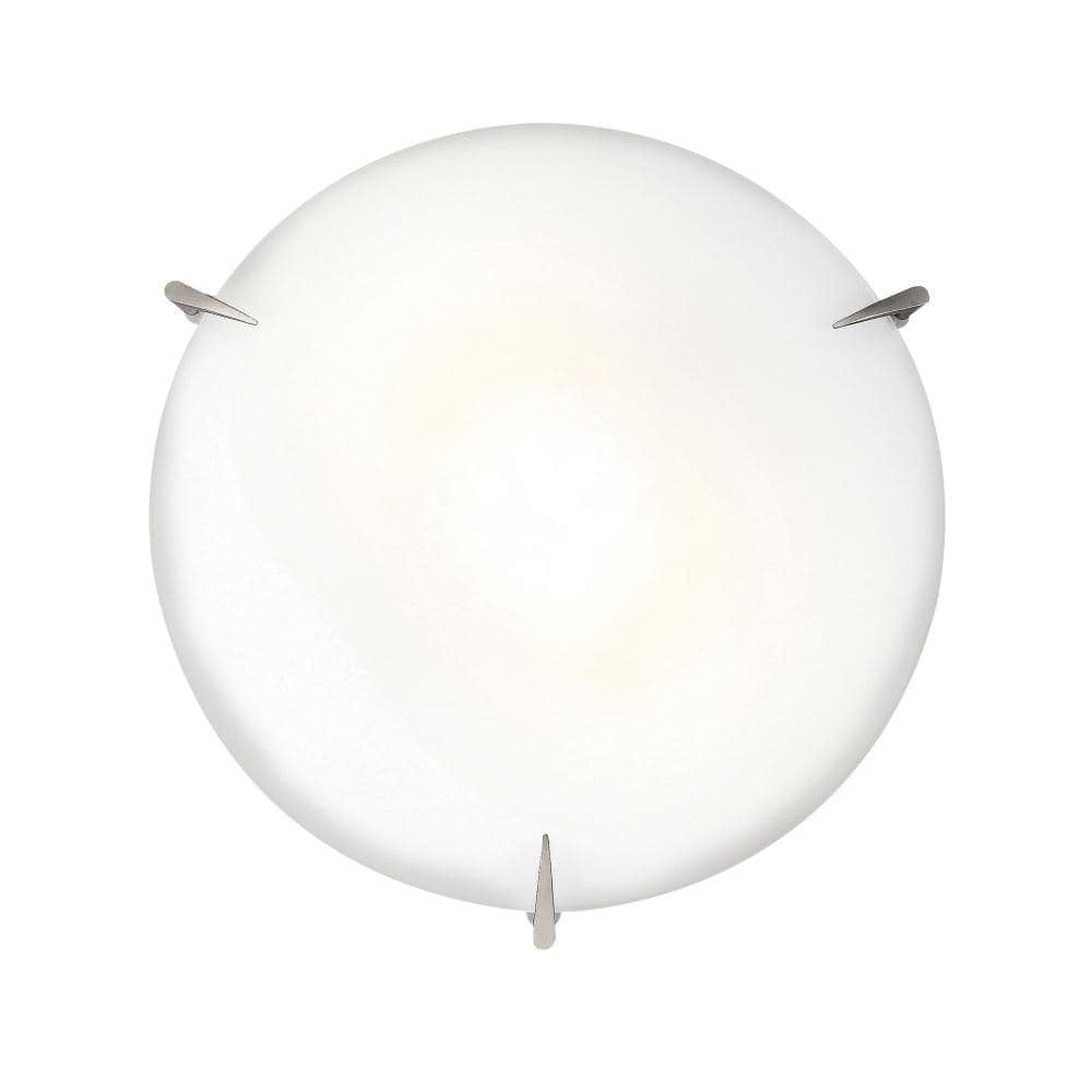 Access Lighting Cobalt 1-Light White Flush Mount with Opal Glass Shade