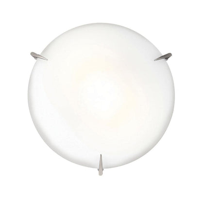 Access Lighting Cobalt 1-Light White Flush Mount with Opal Glass Shade