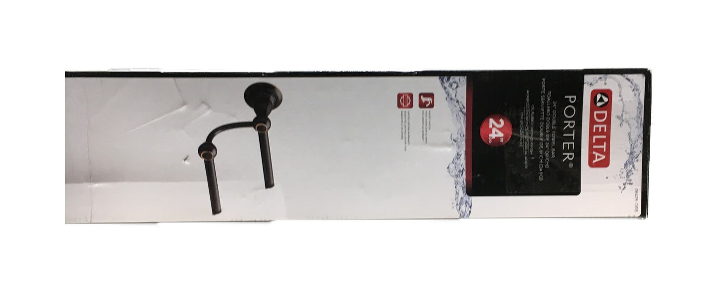 Delta Porter 24" Double Towel Bar Bath Hardware Accessory in Oil Rubbed Bronze