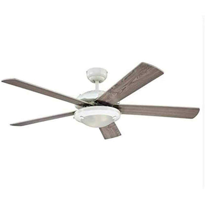 CIATA 52 in. Integrated LED Indoor Comet White Reversible Ceiling Fan with Light