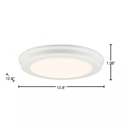 Commercial Electric 13 in. White Selectable LED Flush Mount