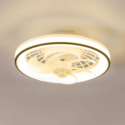 Breezary 13" Integrated LED White Fan Remote Light Socket Frosted Acrylic Shade