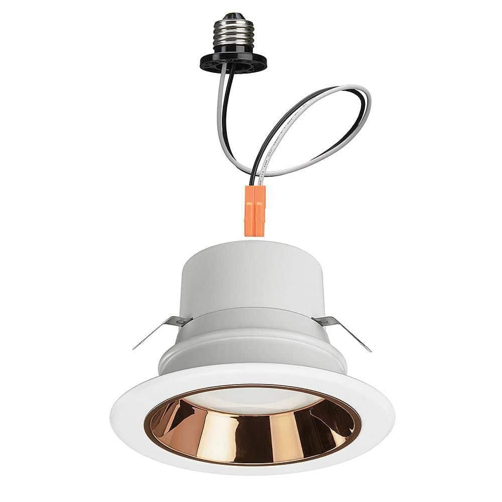 Commercial Electric 4 in. Adjustable LED Recessed Light Trim w/ 4 Trim Colors