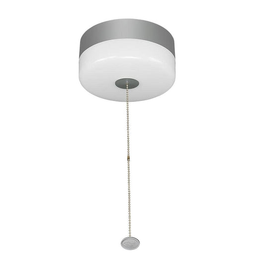 Commercial Electric Spin Light 7" Pull Chain Satin Nickel LED Flush Mount