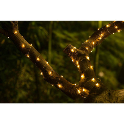 20 ft. 100-LED Integrated LED Solar Copper String Light