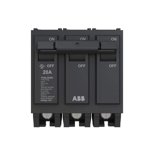 ABB 20 Amp 1 in. 3-Pole Circuit Breaker THQL32020A
