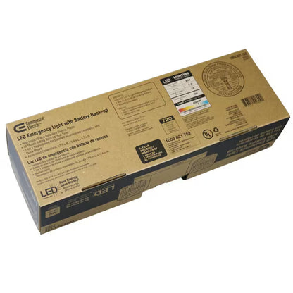 Commercial Light - Electric LED Black Emergency Light With Battery Back Up