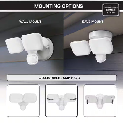 Defiant Maxdetect 240° Motion Sensor Smart Wired Outdoor 2-Head LED Flood Light