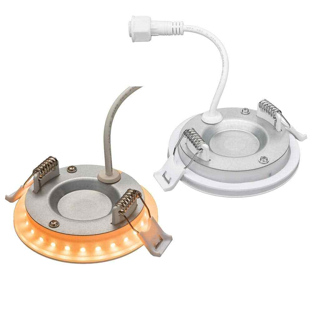 Commercial Electric 3 in. Canless LED Recessed Light Trim w/ Night Light 