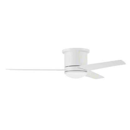 Cole 52 in. Hugger Indoor/Outdoor White Ceiling Fan w/ LED Light and Remote