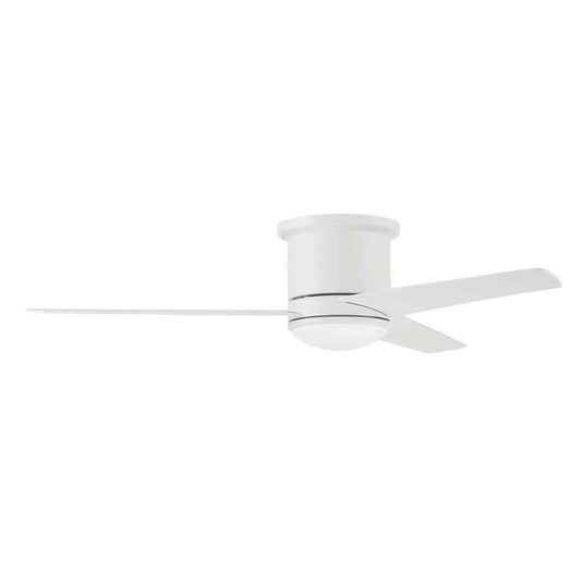 Cole 52 in. Hugger Indoor/Outdoor White Ceiling Fan w/ LED Light and Remote
