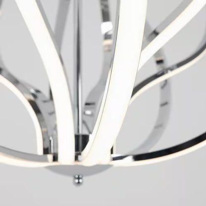 Artika Meridian 30-Watt 1 Light Chrome Modern Integrated LED Pendant Light Fixtu