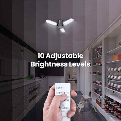 Commercial Electric 8000 Lumen Black LED Utility Garage Shop Light w/ Remote