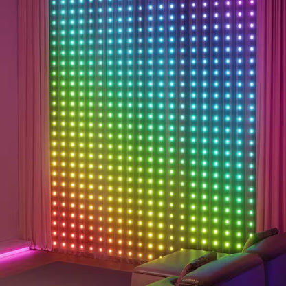 520 LED Leads 6.5 ft. Indoor Plug-in LED Novelty Curtain Lights LED String Light