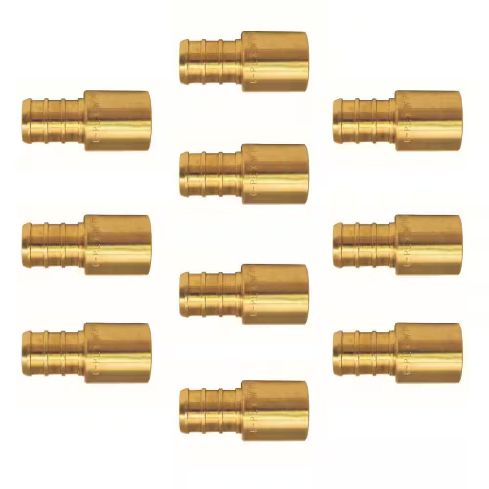 Apollo 1/2 in. Brass PEX-B Barb x Male Copper Sweat Adapter 10-Pack