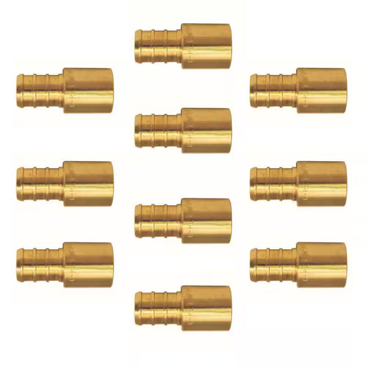 Apollo 1/2 in. Brass PEX-B Barb x Male Copper Sweat Adapter 10-Pack