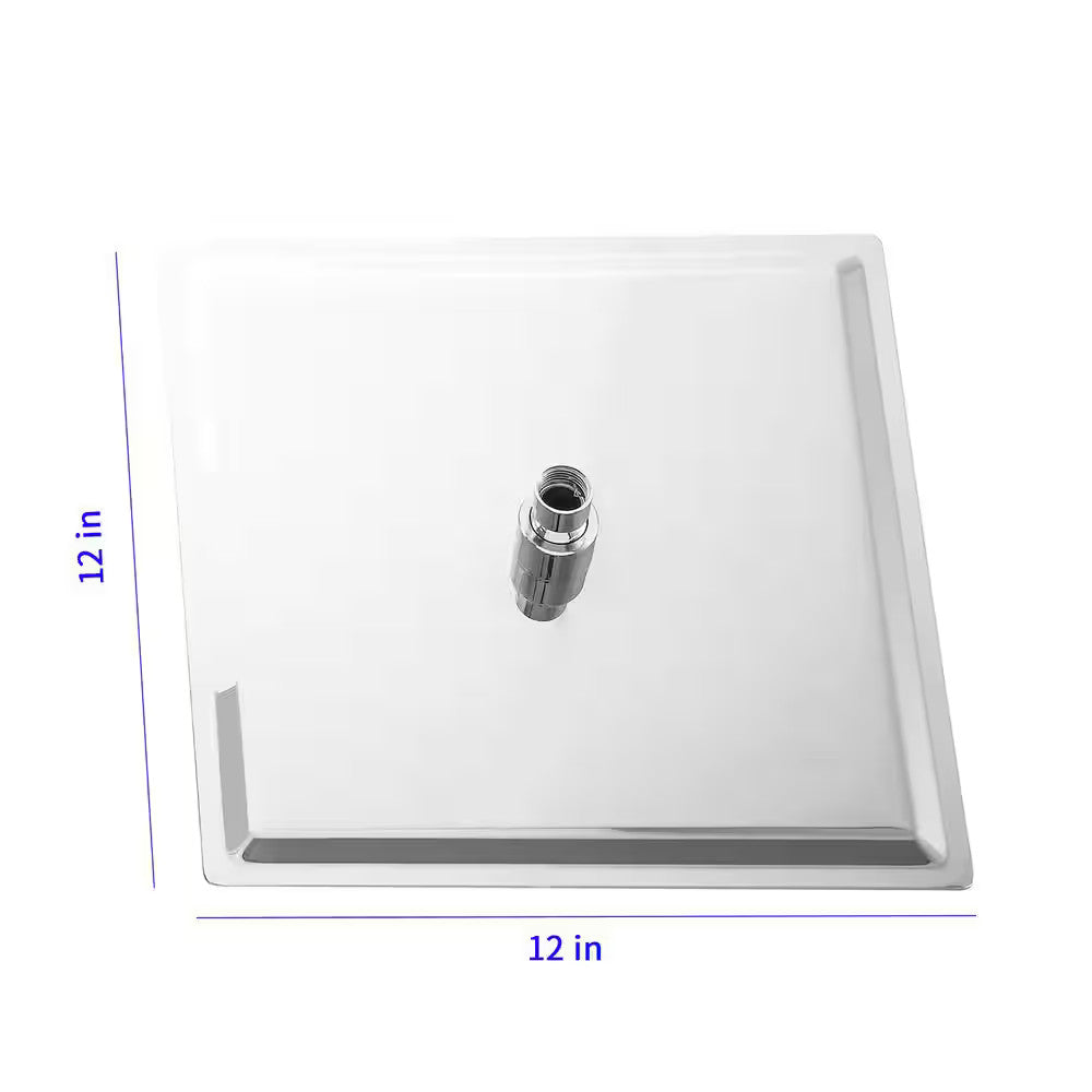  2.5 GPM 12 Ceiling Mount and Wall Mount Rain Fixed Shower Head Polished Chrome