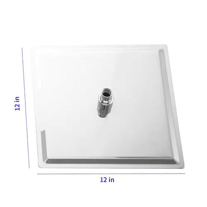  2.5 GPM 12 Ceiling Mount and Wall Mount Rain Fixed Shower Head Polished Chrome