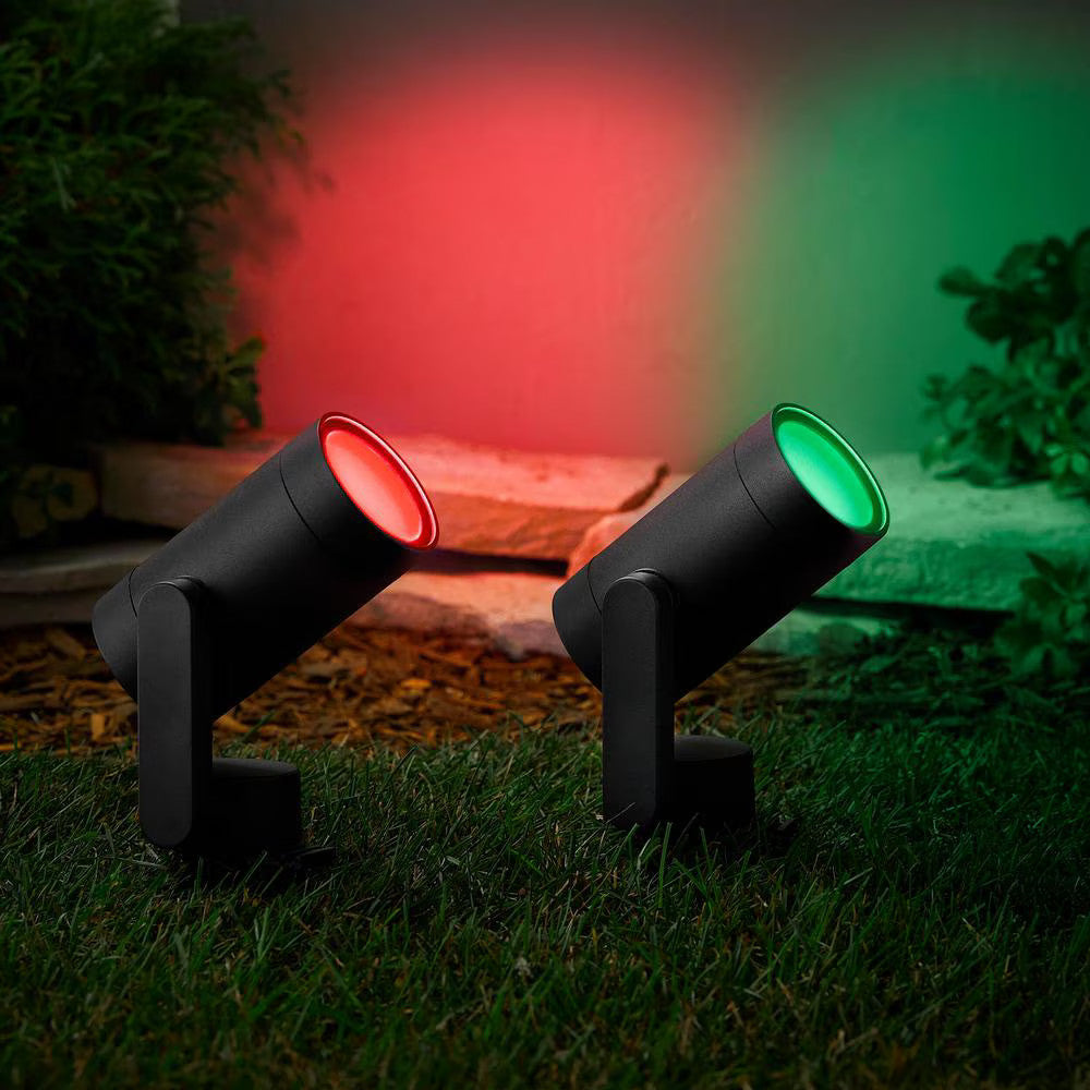 3-PACK Hampton Bay Smart 450 Lumens Low Voltage Black LED Outdoor Spotlight